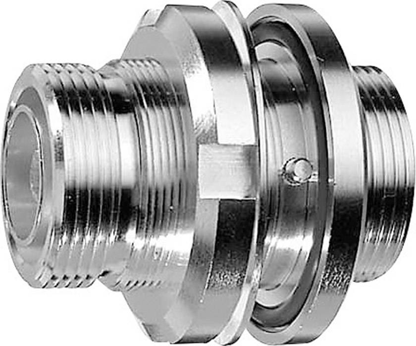 Metallisches Rohrverbindungsstück mit gewinderten Enden, geeignet für hydraulische oder pneumatische Systeme.