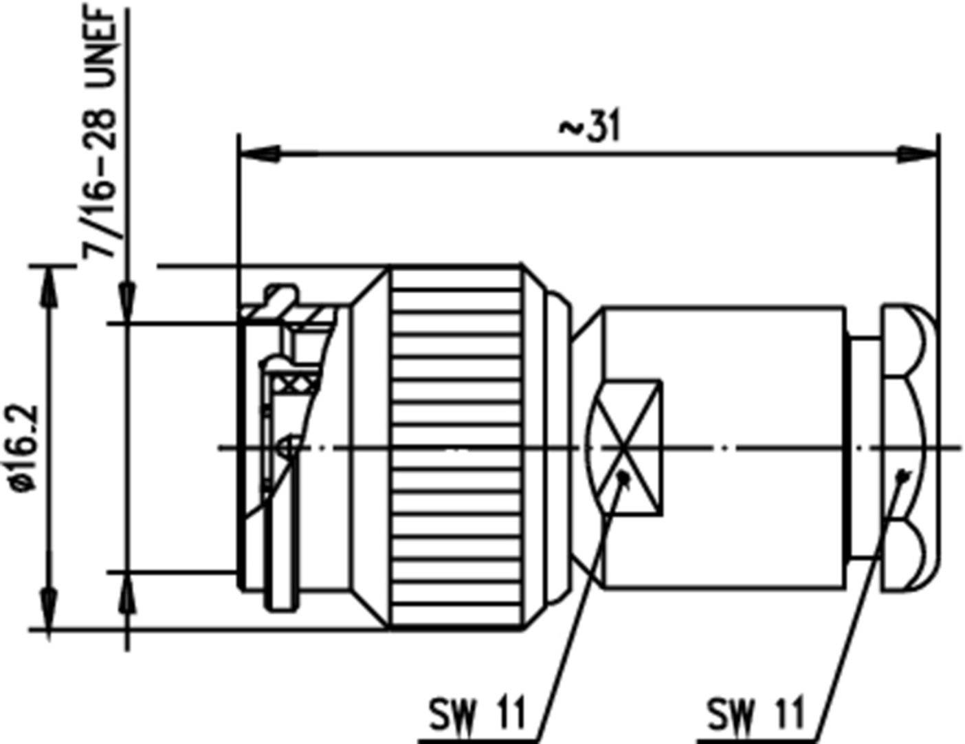 Telegärtner J01010A2610 J01010A2610 TNC-Steckverbinder Stecker, gerade 50 Ω 1 St.
