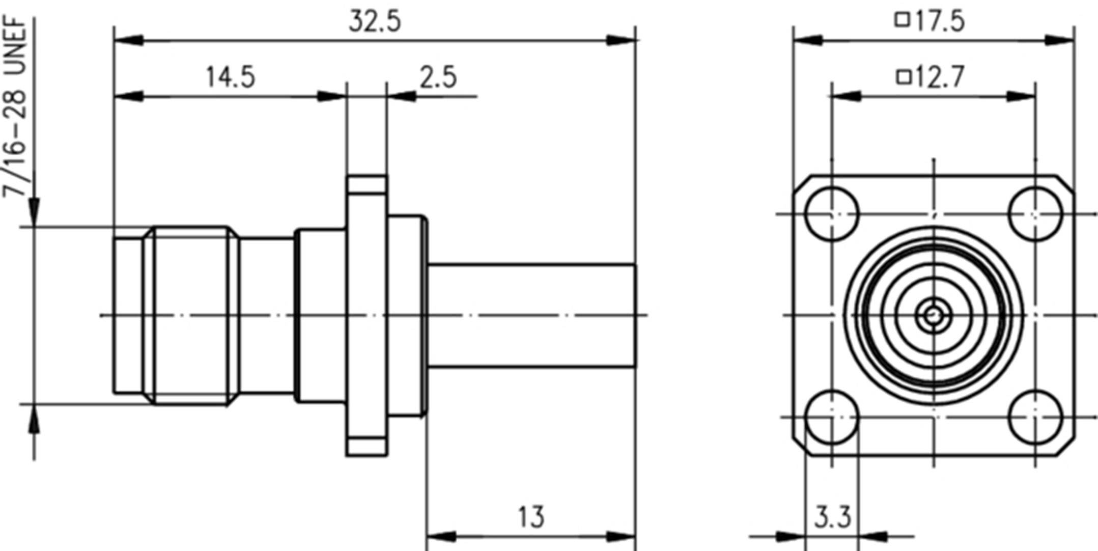 Telegärtner 100023767 100023767 TNC-Steckverbinder Buchse, Einbau 50Ω 1St.