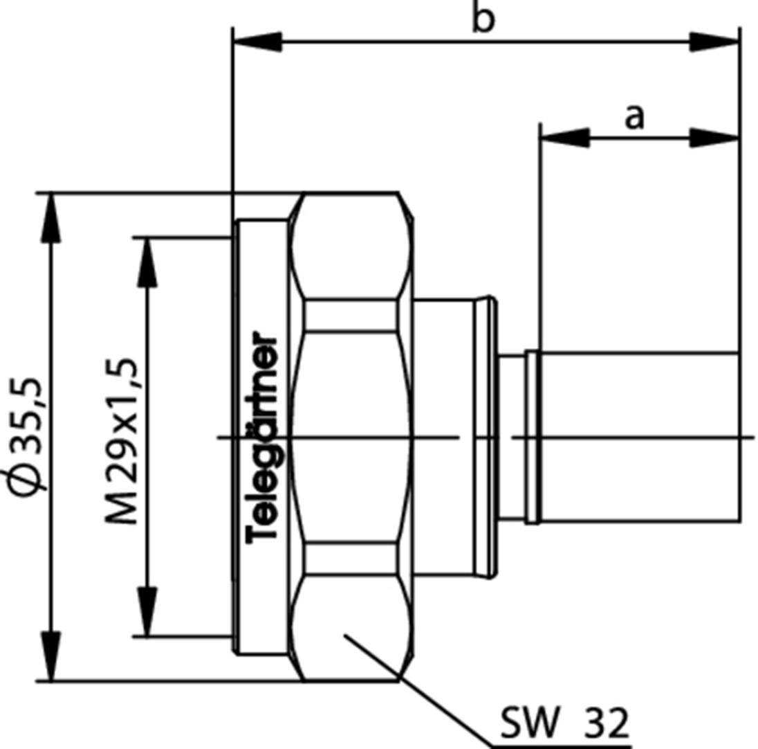 Telegärtner 100024415 100024415 7-16-DIN-Steckverbinder Stecker, gerade 50Ω 1St.
