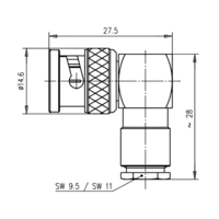 Telegärtner 100023301 100023301 BNC-Steckverbinder Stecker, gewinkelt 50 Ω 1 St. Telegärtner 100023301 100023301 BNC-Steckverbinder Stecker, gewinkelt 50 Ω 1 St.