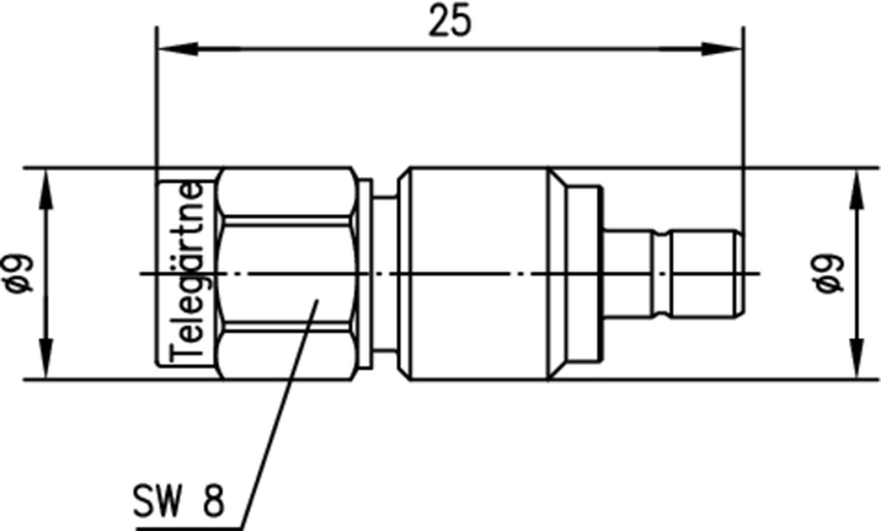 Telegärtner 100024806 100024806 Koax-Adapter SMA-Stecker - SMB-Stecker 1St.