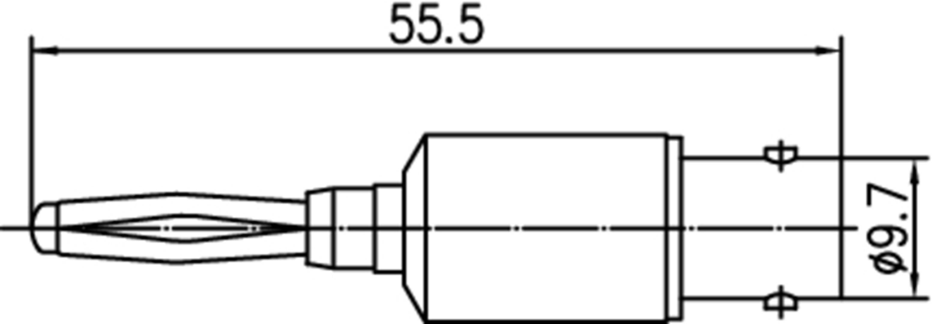 Telegärtner J01008A0624 Messadapter BNC-Buchse - Lamellenstecker 4 mm Silber, Weiß