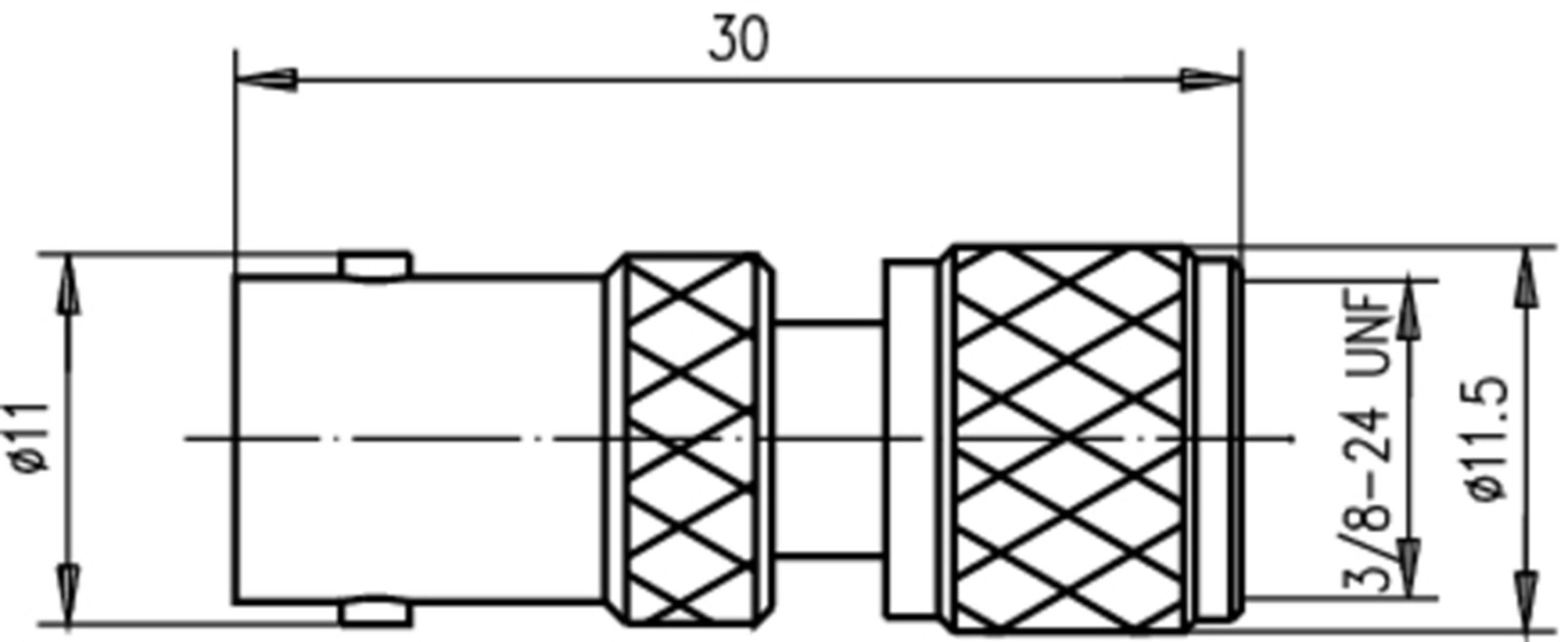 Telegärtner 100023690 100023690 Koax-Adapter BNC-Buchse - Mini-UHF-Stecker 1St.