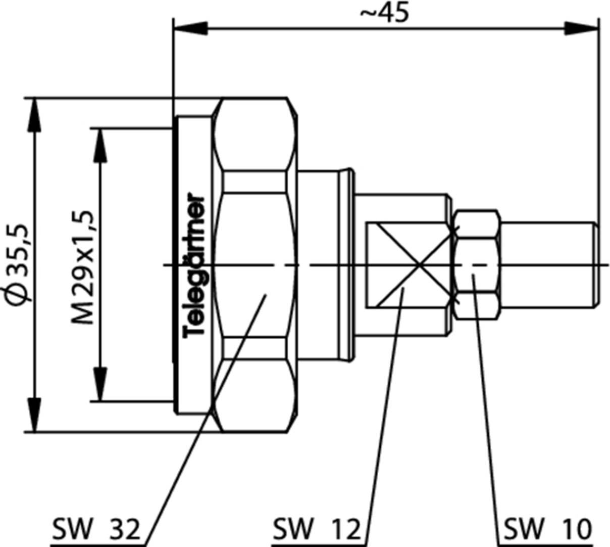 Telegärtner J01120C0070 J01120C0070 7-16-DIN-Steckverbinder Stecker, gerade 50 Ω 1 St.