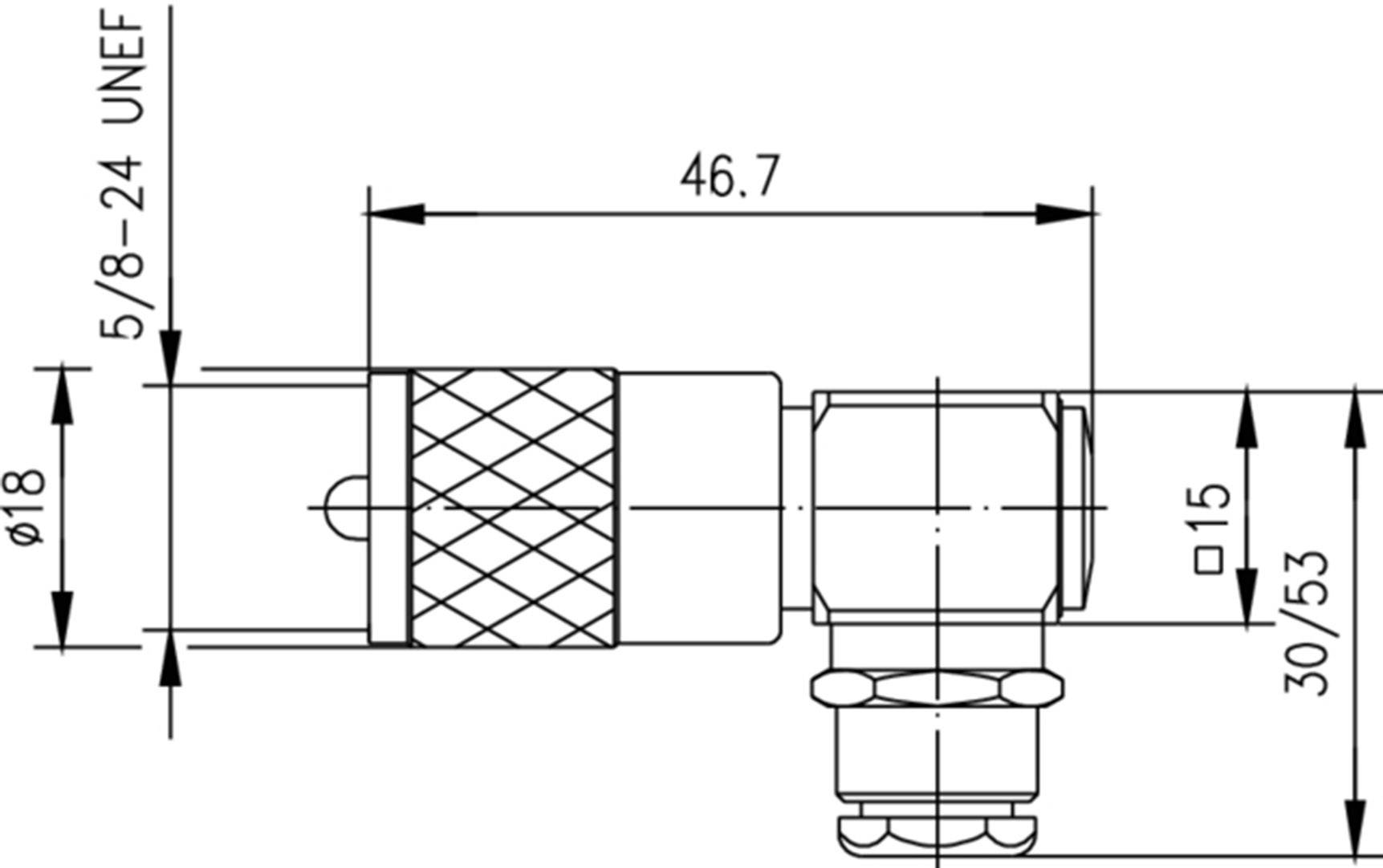 Telegärtner 100024340 100024340 UHF-Steckverbinder Stecker, gewinkelt 50Ω 1St.