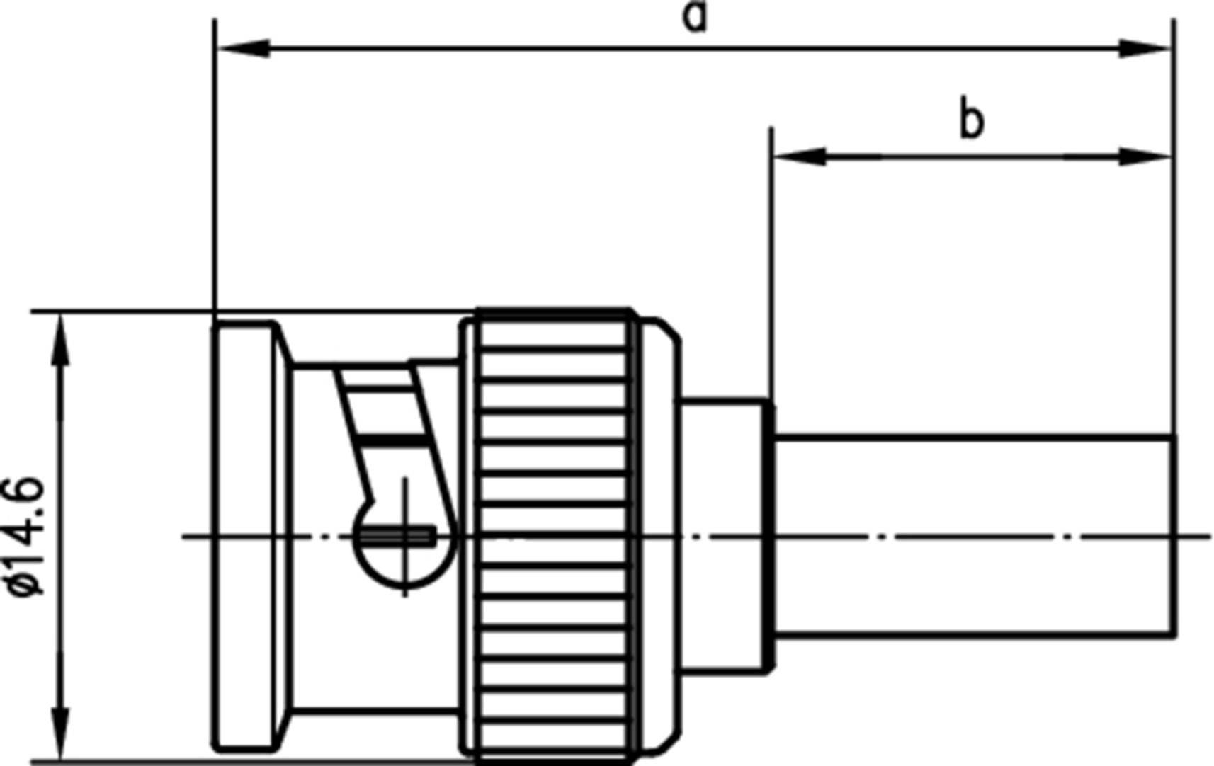 Telegärtner 100023476 100023476 BNC-Steckverbinder Stecker, gerade 75Ω 1St.