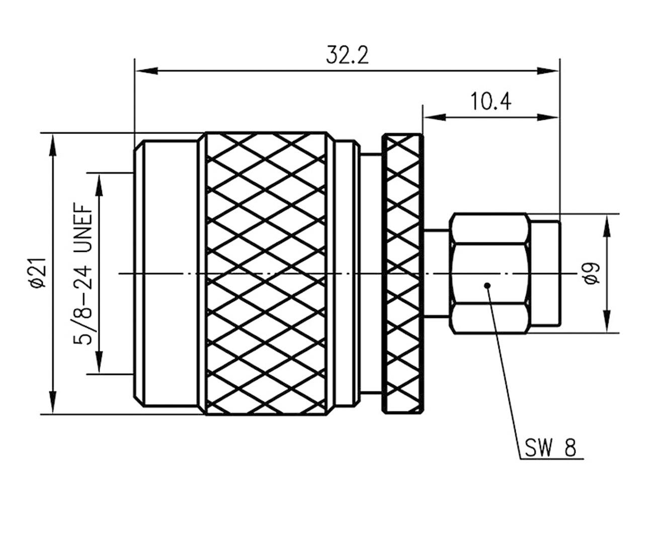 Telegärtner 100024204 100024204 Koax-Adapter N-Stecker - SMA-Stecker 1St.