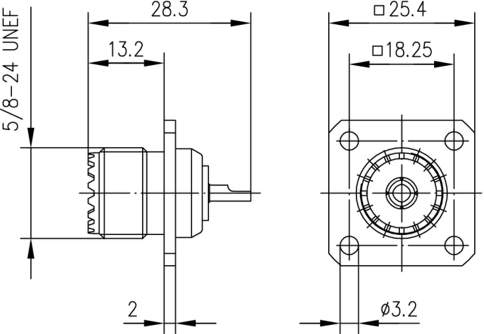 Telegärtner 100024344 100024344 UHF-Steckverbinder Buchse, Einbau 50Ω 1St.