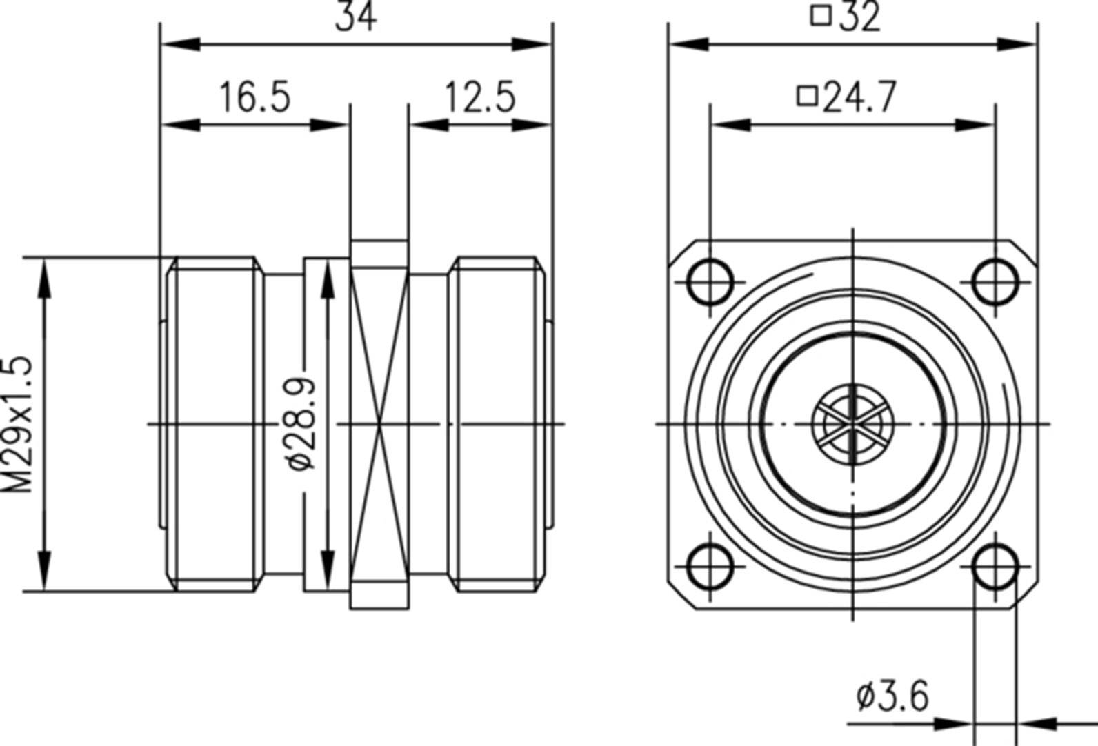 Telegärtner 100024549 100024549 HF-Adapter 7-16-DIN-Buchse - 7-16-DIN-Buchse 1St.