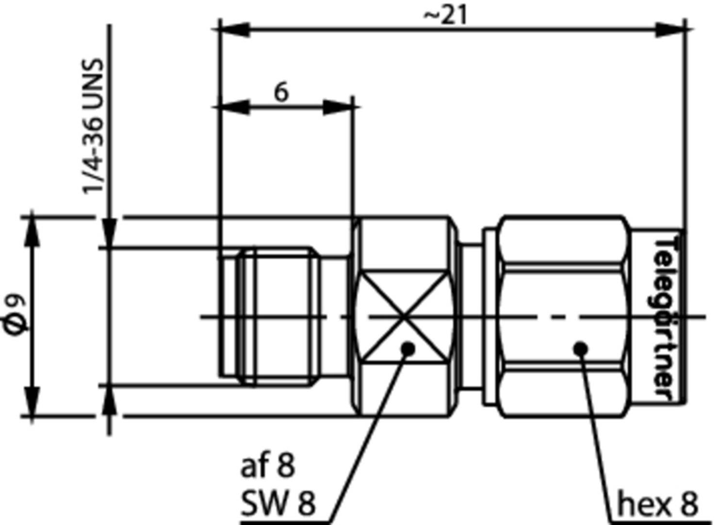 Telegärtner 100024795 100024795 HF-Adapter SMA-Buchse - SMA-Stecker 1St.