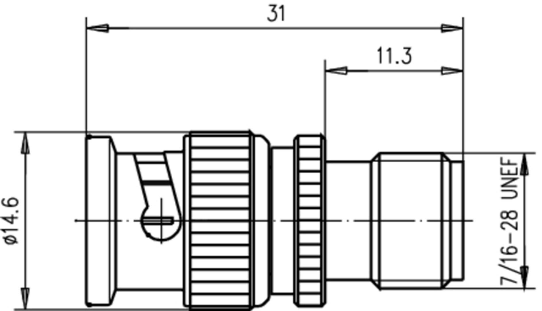 Telegärtner 100023675 100023675 Koax-Adapter BNC-Stecker - TNC-Buchse 1St.