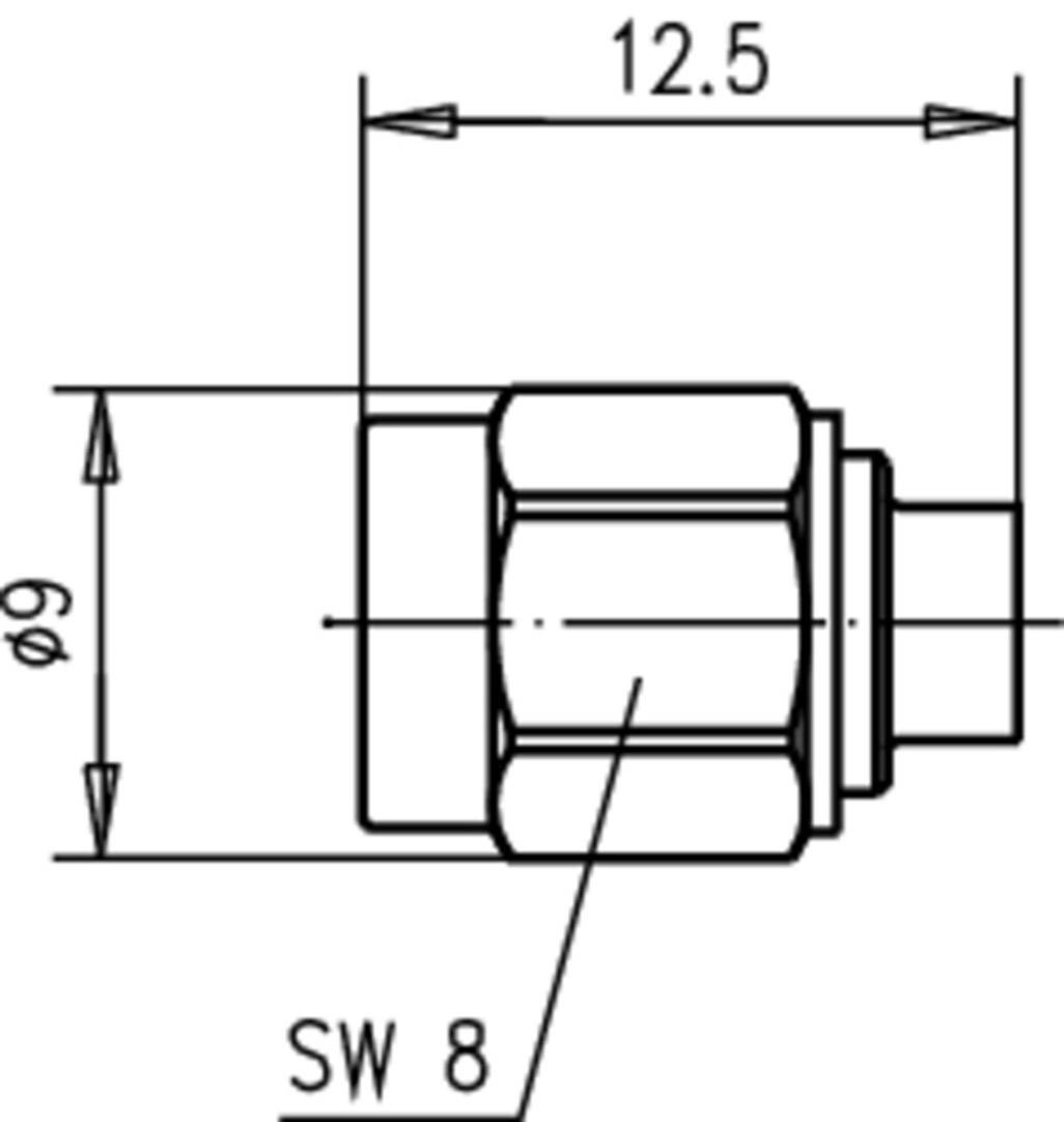 Telegärtner 100024621 100024621 SMA-Steckverbinder Stecker, gerade 50Ω 1St.