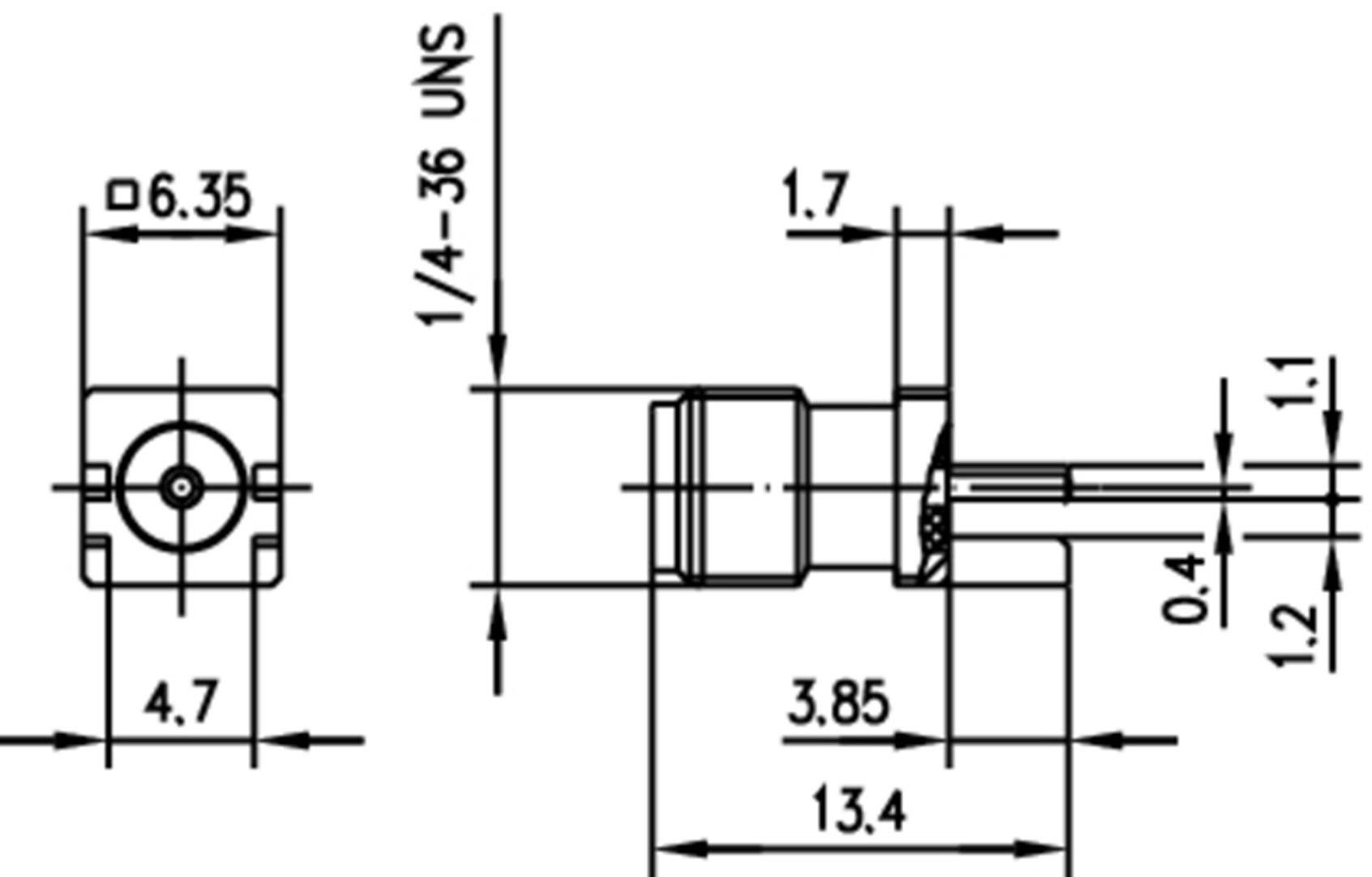 Telegärtner 100024732 100024732 SMA-Steckverbinder Buchse, Einbau vertikal 50Ω 1St.