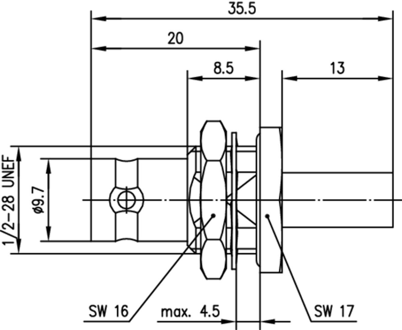 Telegärtner 100023557 100023557 BNC-Steckverbinder Buchse, Einbau 75Ω 1St.