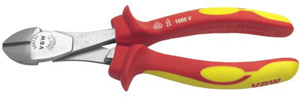 VBW 598125 VDE Kraft-Seitenschneider mit Facette 180 mm