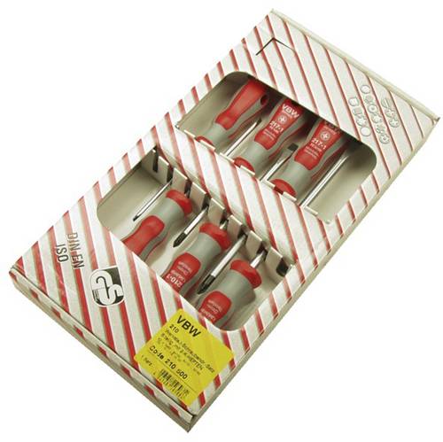 VBW 210/1S Werkstatt Schraubendreher-Set 6teilig Schlitz, Kreuzschlitz Phillips