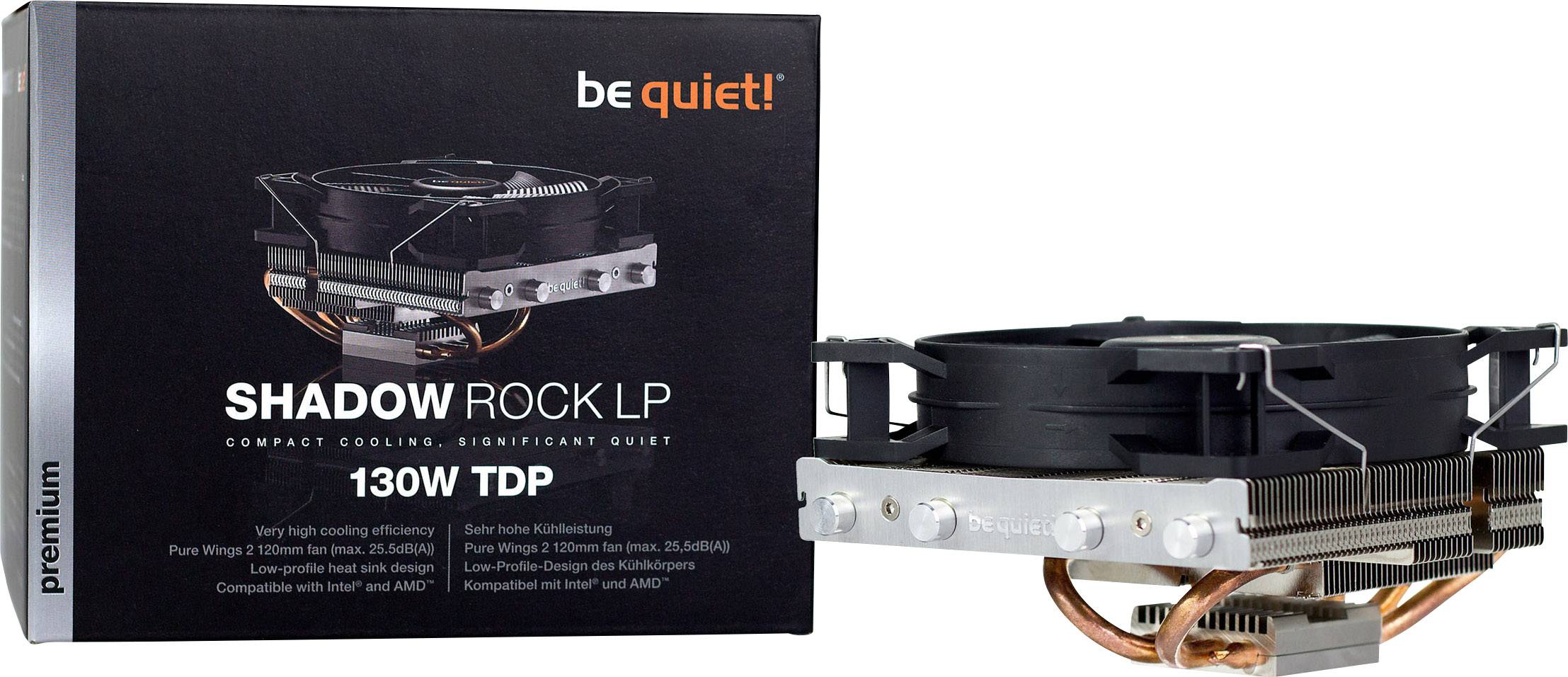 BeQuiet Shadow Rock LP CPU-Kühler mit Lüfter AMD® AM5, AMD® AM4, Intel® LGA 2011, Intel® LGA 1700, Intel® LGA 1200, Intel® LGA 1155, Intel®