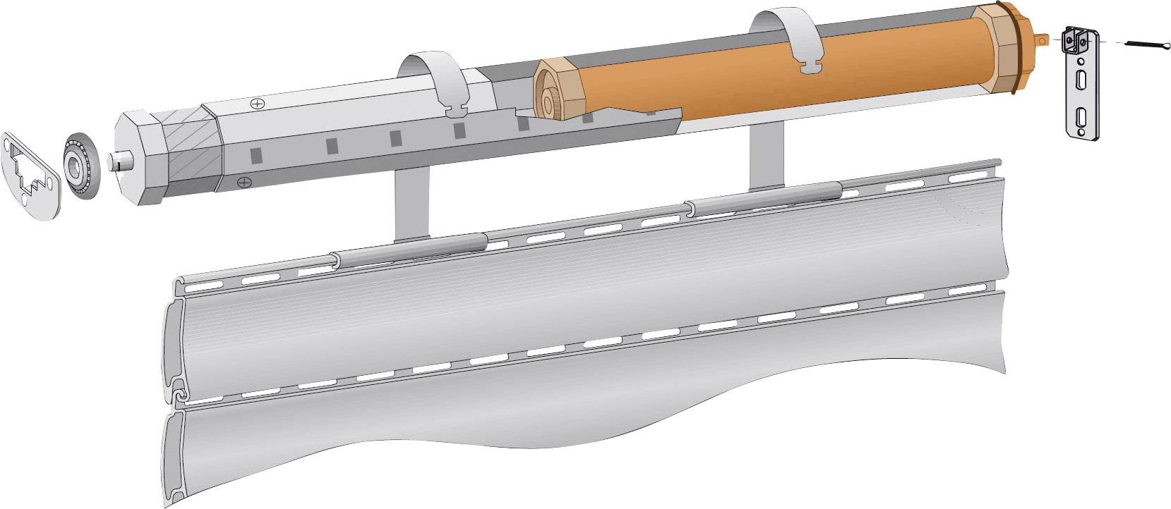 Kaiser Nienhaus 144100 Furohre Champion Funk-Rohrmotor 868MHz 60mm 345W 50 Nm