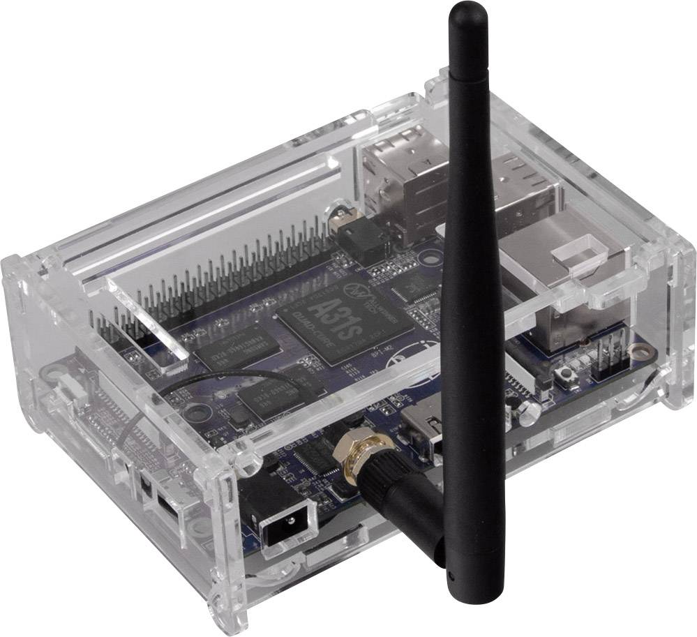 Joy-it BananaPIM2-Case1 SBC-Gehäuse Passend für (Entwicklungskits): Banana Pi Transparent