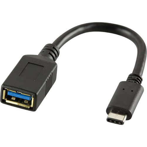 Adaptateur USB 3.0 LogiLink CU0098 - [1x USB-C® mâle - 1x USB 3.0 femelle type A] - 15.00 cm - noir