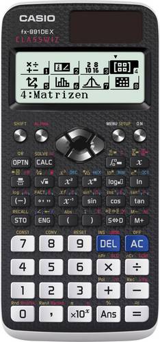 Casio FX-991DE X Technisch wissenschaftlicher Rechner Schwarz Display (Stellen): 12 solarbetrieben