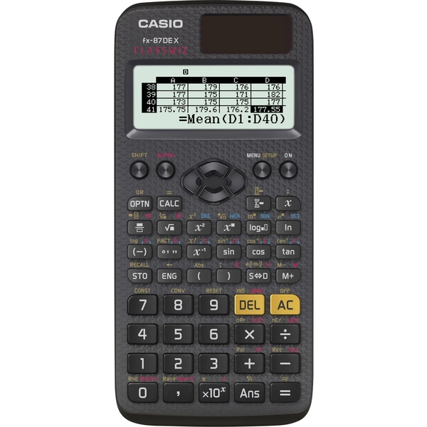 Casio fx-87DE X CLASSWIZ Technisch wissenschaftlicher Rechner Schwarz Display (Stellen): 16 solarbetrieben, batteriebetrieben (B x H x T) 77 x 11 Casio fx-87DE X CLASSWIZ Technisch wissenschaftlicher Rechner Schwarz Display (Stellen): 16 solarbetrieben, batteriebetrieben (B x H x T) 77 x 11