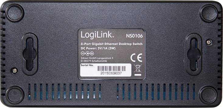 LogiLink NS0106 Netzwerk Switch NS0106 8 Port 1 GBit/s