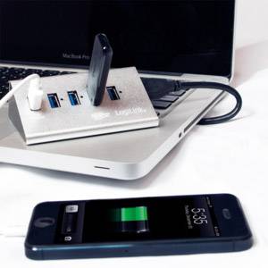 LogiLink UA0227 4 Port USB 3.2 Gen 1-Hub (USB 3.0) Silber