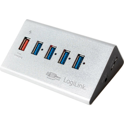 Hub USB 3.0 LogiLink UA0227 4 ports argent