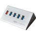 LogiLink UA0227 4 Port USB 3.2 Gen 1-Hub (USB 3.0) Silber
