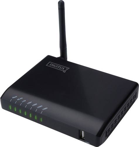 Digitus DN-13023 WLAN USB Multifunktions-Printserver 150MBit/s