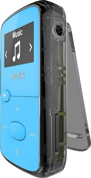 SanDisk Clip Jam™ MP3-Player 8 GB Blau Befestigungsclip, FM Radio