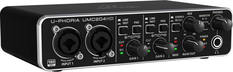 Audio Interface Behringer UMC204HD Monitor-Controlling