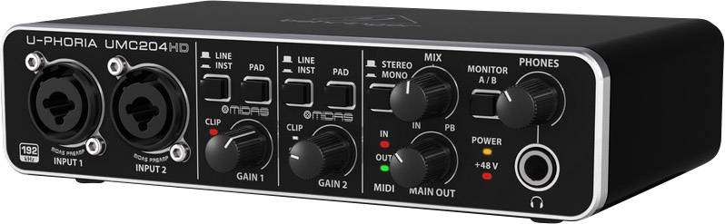 Audio Interface Behringer UMC204HD Monitor-Controlling