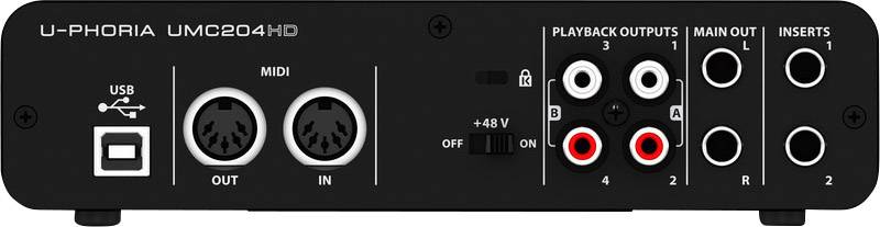 Audio Interface Behringer UMC204HD Monitor-Controlling