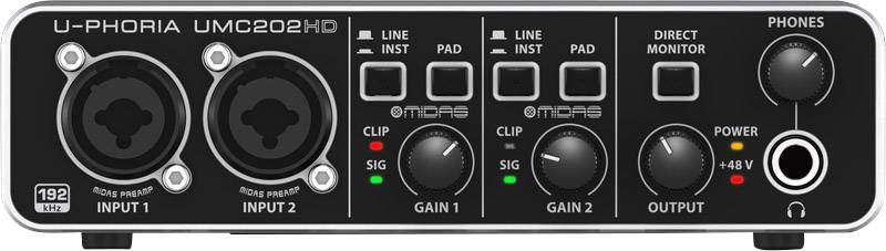 Audio Interface Behringer UMC202HD Monitor-Controlling