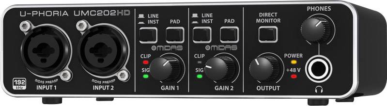 Audio Interface Behringer UMC202HD Monitor-Controlling