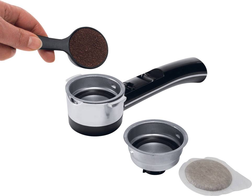 DeLonghi Icona ECO311.BK Espressomaschine mit Siebträger Schwarz, Silber 1100 W E.S.E. Pad kompatibel, mit Milchaufschäumdüse, mit Tassenwärmer