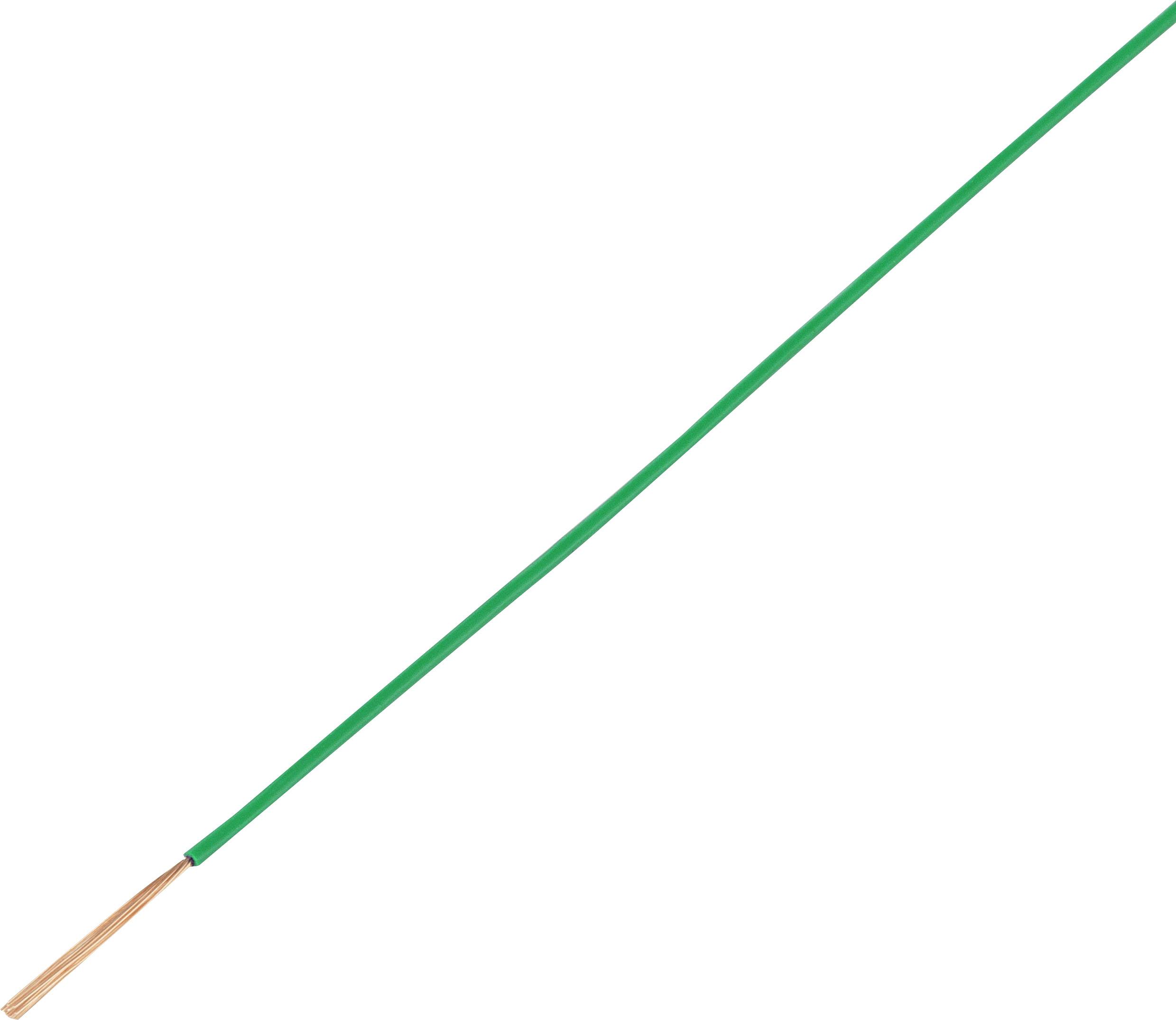 Ein Kupferdraht, teilweise mit einer grünen Isolierung überzogen, liegt diagonal im Bild.