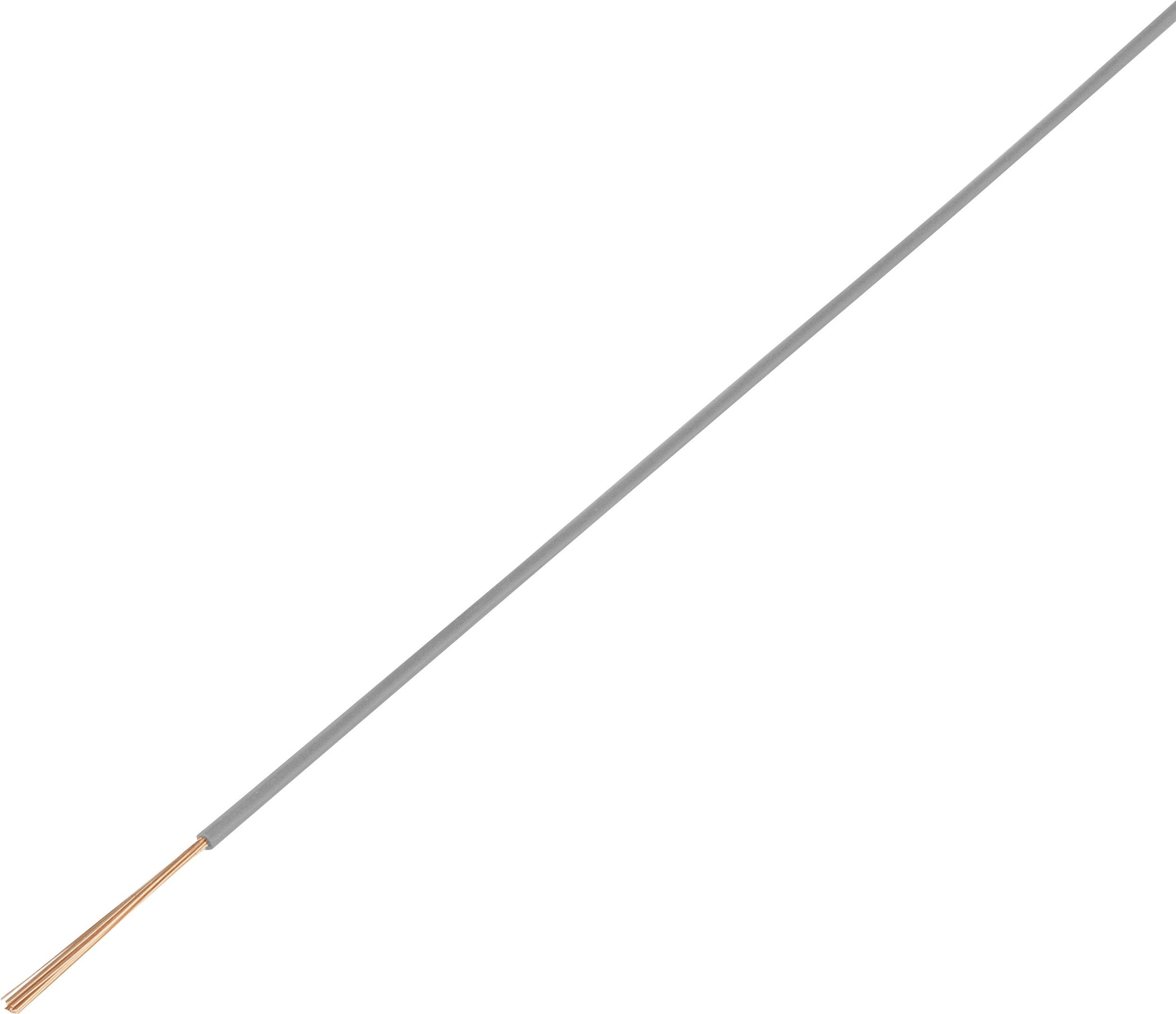 Ein einzelnes, isoliertes Kupferkabel mit orangem Draht, das schräg von links unten nach rechts oben verläuft.