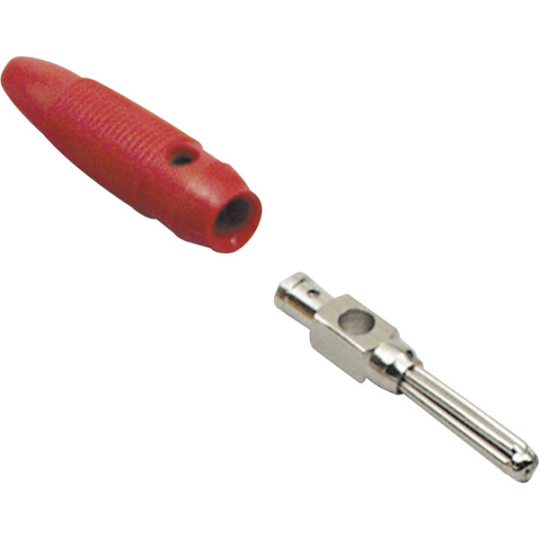 BKL Electronic 072180 Büschelstecker Stecker, gerade Stift-Ø: 4 mm Rot