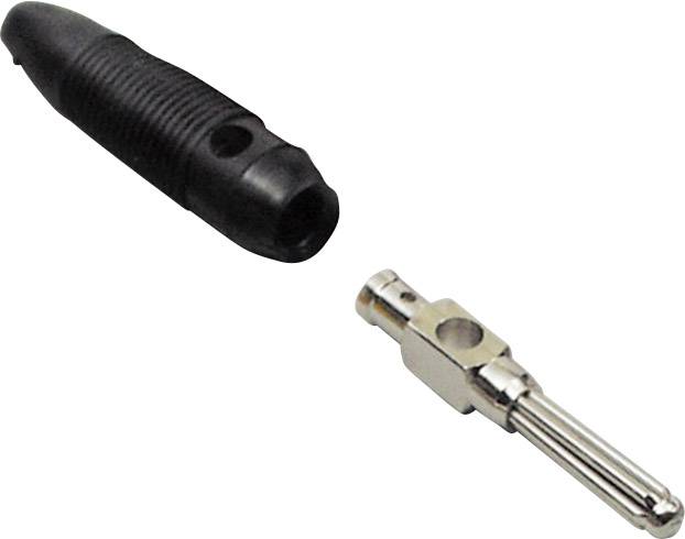 BKL Electronic 072178 Büschelstecker Stecker, gerade Stift-Ø: 4mm Schwarz