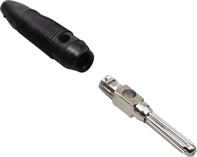 TRU COMPONENTS Büschelstecker Stecker, gerade Stift-Ø: 4 mm Schwarz 100 St.
