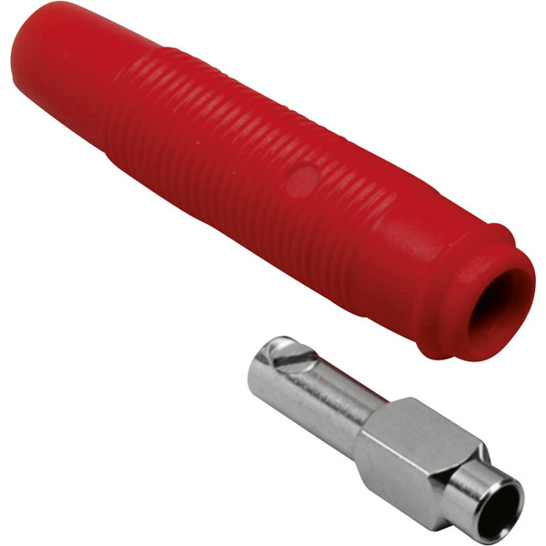 TRU Components Laborbuchse Kupplung, gerade Stift-Ø: 4mm Rot