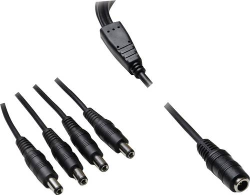 Niedervolt-Anschlusskabel Niedervolt-Buchse - Niedervolt-Stecker 5.5mm 2.5mm 5.5mm 2.5mm 1