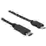 Delock USB-Kabel USB 2.0 USB-C® Stecker, USB-Micro-B Stecker 1.00m Schwarz 83602