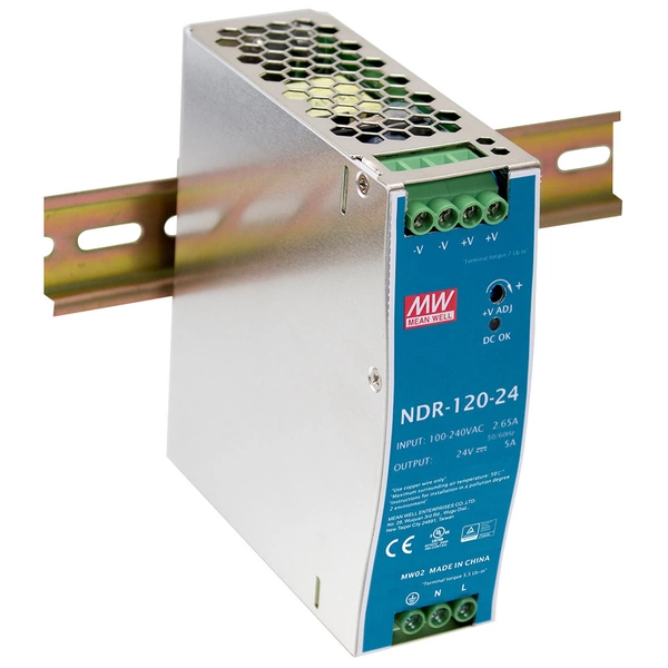 MW Mean Well NDR-120-48 Hutschienen-Netzteil (DIN-Rail) 48 V/DC 2.5 A 120 W Anzahl Ausgänge:1 x Inhalt 1 St. MW Mean Well NDR-120-48 Hutschienen-Netzteil (DIN-Rail) 48 V/DC 2.5 A 120 W Anzahl Ausgänge:1 x Inhalt 1 St.