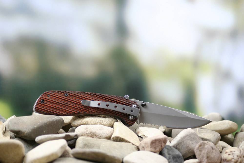 Coast DX312 19942 Outdoormesser mit Clip Holz