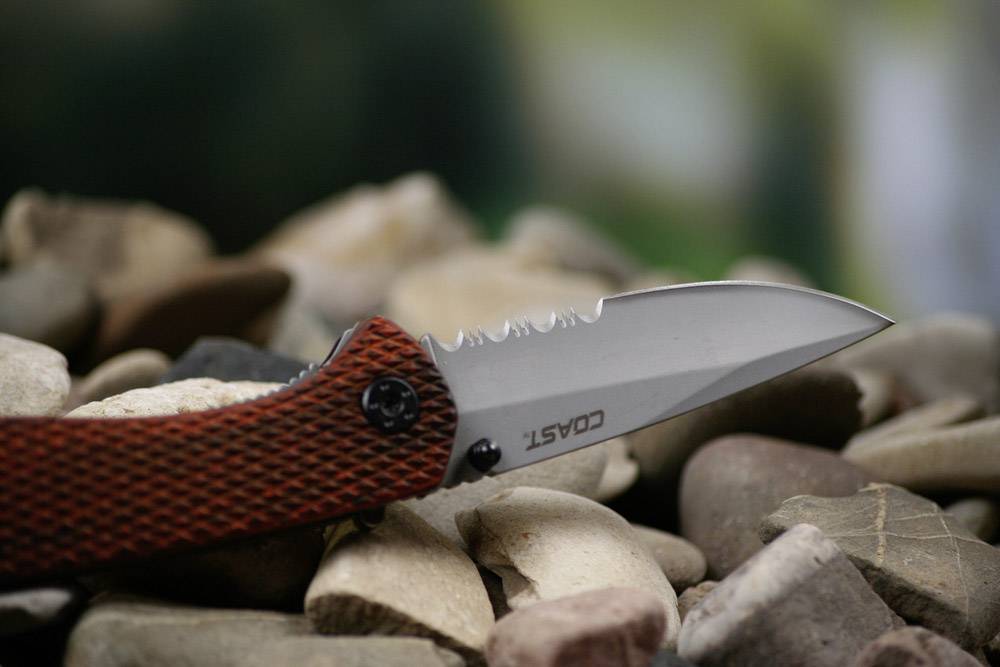 Coast DX312 19942 Outdoormesser mit Clip Holz